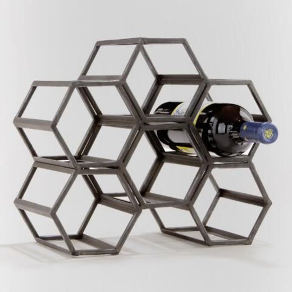 Pier 1 Other - Black Iron Honeycomb Wine Rack *
